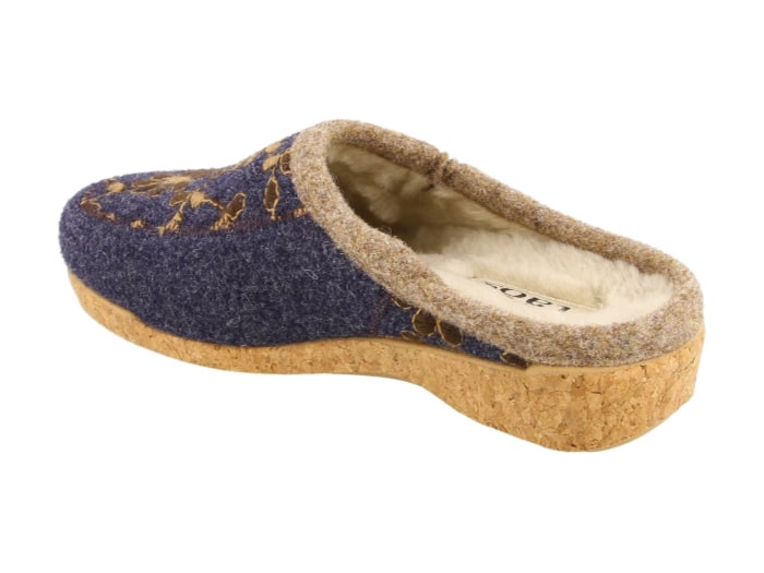 Embroidered Wool Slipper